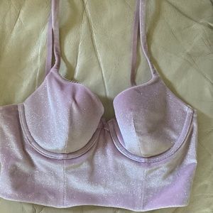 GORGEOUS STUNNING LAVENDER PUSH UP BRA CROP TOP BY VS!